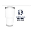 thumbnail image 4 of Vaso aislado al vacío de acero inoxidable de 30 oz con tapa blanco ER, 4 of 5