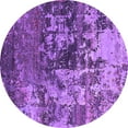 thumbnail image 1 of Ahgly Company Indoor Round Oriental Purple Industrial Area Rugs, 5' Round, 1 of 4