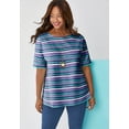 thumbnail image 4 of Jessica London Women's Plus Size Stretch Cotton Cuff Tee, 4 of 4