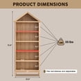 thumbnail image 3 of SinCiDo Tall Angled Arch Bookshelf, 5 Tiers Open Shelves Bookcase and Triangular Top for Living Room, Office, 3 of 6
