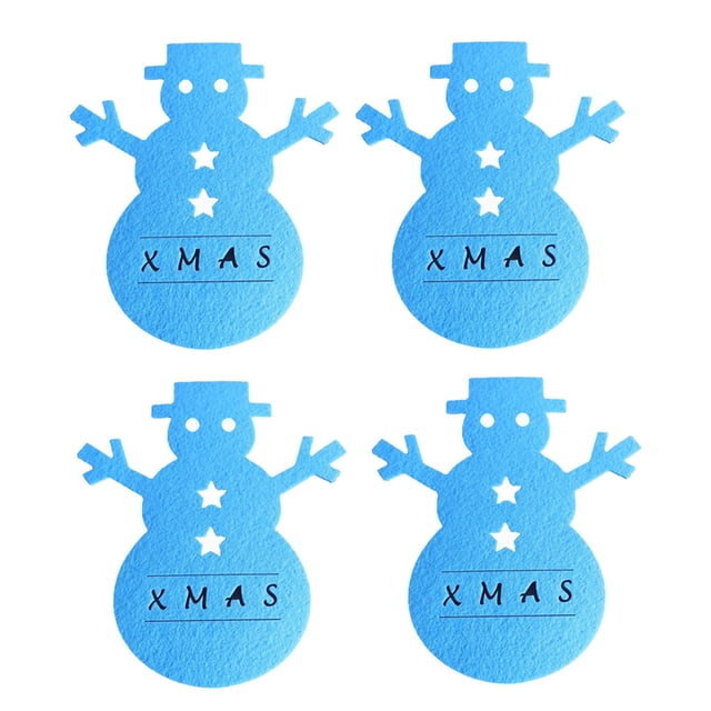 Soporte para cubiertos Naiovety Juego de 4 Unidades Navidad Centro de Mesa Azul