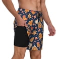 thumbnail image 2 of Fotbe Gingerbread Delights Traje de Baño para Hombre – Shorts de Natación de Secado Rápido con Forro y Bolsillos-Large, 2 of 6