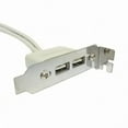 thumbnail image 7 of Xiwai Cable Low Profile 8cm Height USB 2.0 Female Back panel to Motherboard 9pin Cable with PCI bracket 30cm, 7 of 7