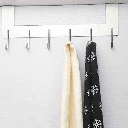 Details about   Dseap Over The Door Hook 6-Hooks Over Door Hanger Coat Rack For Hanging Clothes 