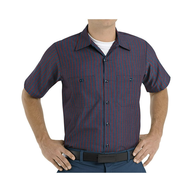 Red Kap® Men's Short Sleeve Durastripe® Work Shirt - Walmart.com