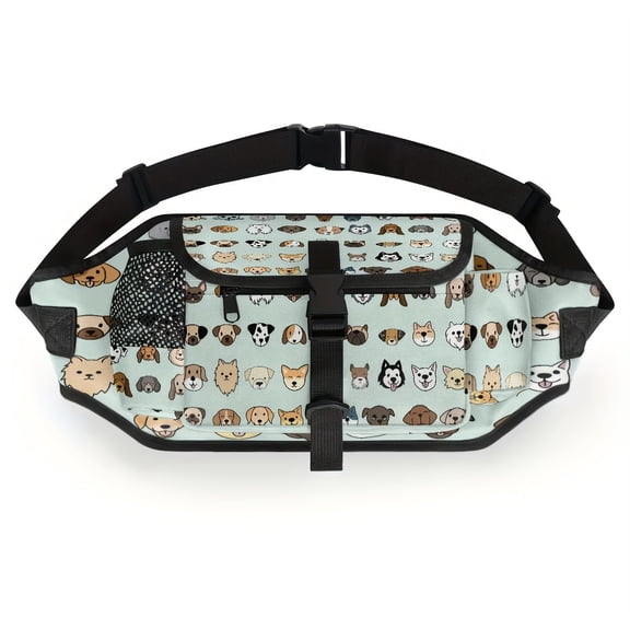 Cartoon Dog Pattern Pet Outing Belt Bag