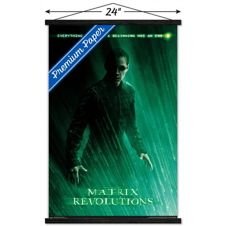 The Matrix Revolutions - One Sheet Wall Poster with Wooden