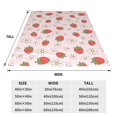 thumbnail image 3 of Fotbe Strawberry Floral Manta de Franela Acolchonada con Estampado, Súper Suave y Esponjosa, Extra Grande para Sofá, Cama, Uso Todo el Año-40"x30", 3 of 7