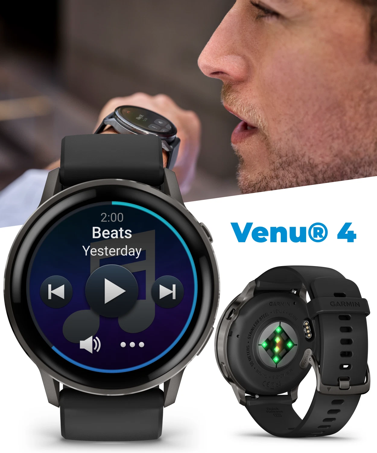 Garmin Venu 4 - 45mm AMOLED Advanced Health & Fitness GPS 