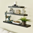 thumbnail image 3 of WELLAND 24 inch Mission Floating Shelves Wall Mounted Shelves Display Rack, 23 3/4"L x 9 1/4"D x 2"T, Espresso, 3 of 5