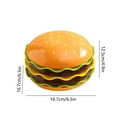 thumbnail image 3 of Mauxuk Adorable 7-Piece Stackable Burger Dinnerware Set - Plastic Plates & Bowls, 6.6 Inch, Dishwasher-Safe, for Parties & Gifts, 3 of 6