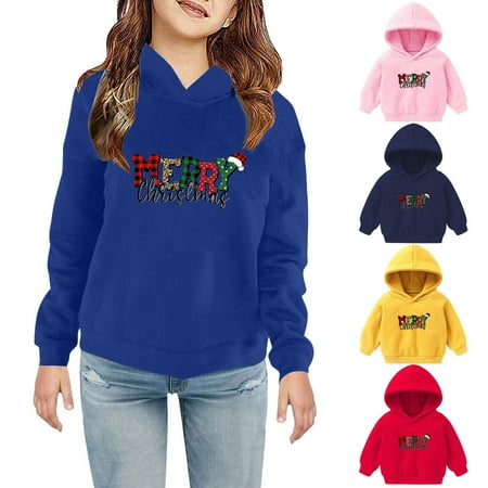 

Sale Baby Boy Girl Christmas Sweatshirts Tops Toddler Long Sleeve Santa Claus Hoodie Sweater Shirt Pullover Outfit Fall/Winter Clothes Xmas Outerwear Gift qILAKOG Size 3 Years