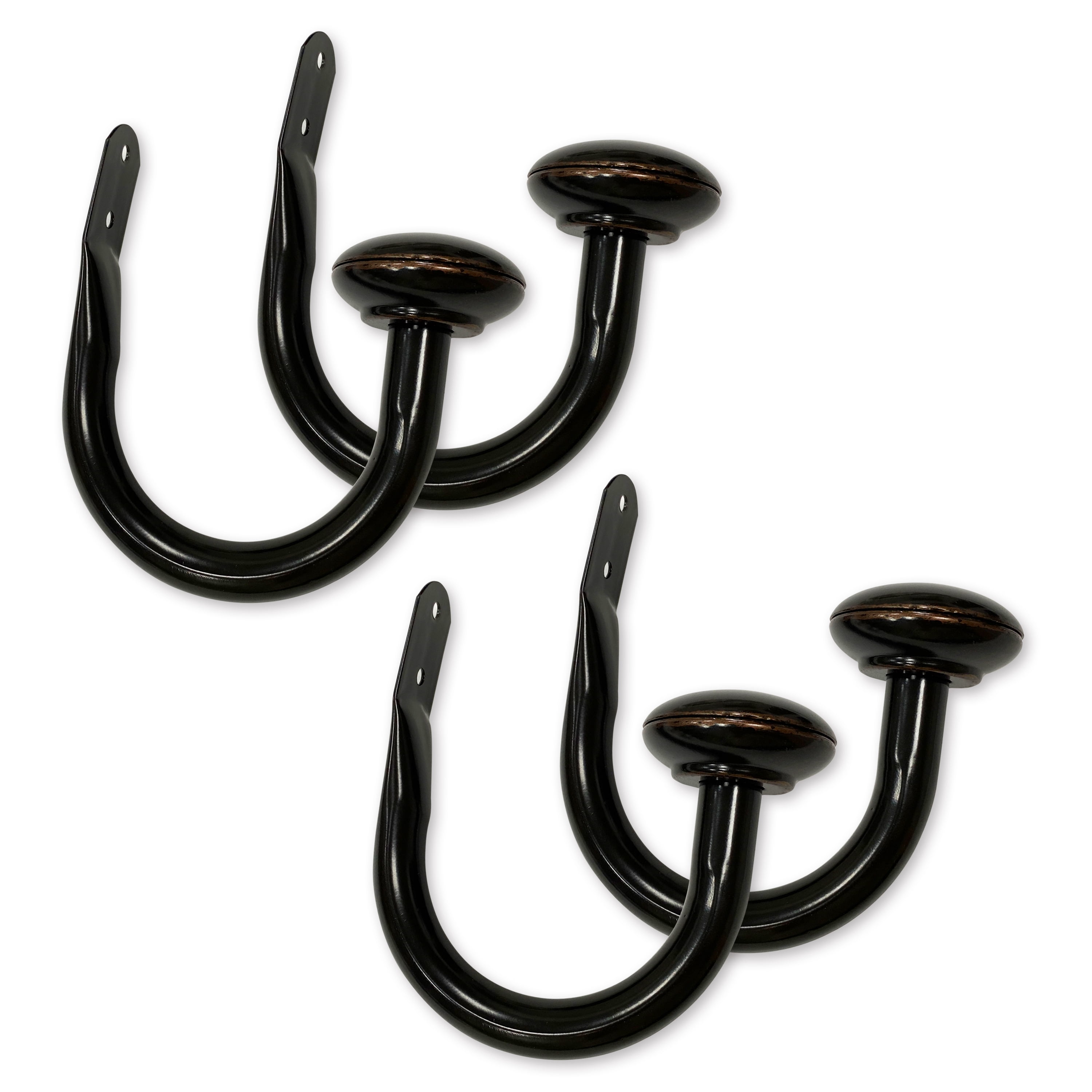 Lumi 3/4 in. Dia. Curtain Holdback (2-Pack / 4-Pack) 4 PACK - Oil Rubbed Bronze