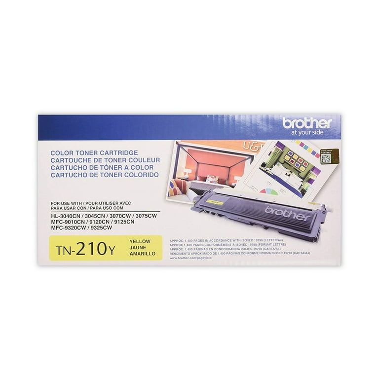 TN210Y Toner, 1,400 Page-Yield, Yellow TN210Y Toner, 1,400 Page-Yield, Yellow