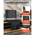 thumbnail image 2 of VEVOR Stadium Seat, Folding Bleacher Chair with Back Support and Thick Cushion, Padded Stadium Seat for Bleacher Includes Shoulder Strap, Hooks, Cup Holder, and Side Pocket, Black Bleachers Chair, 2 of 9