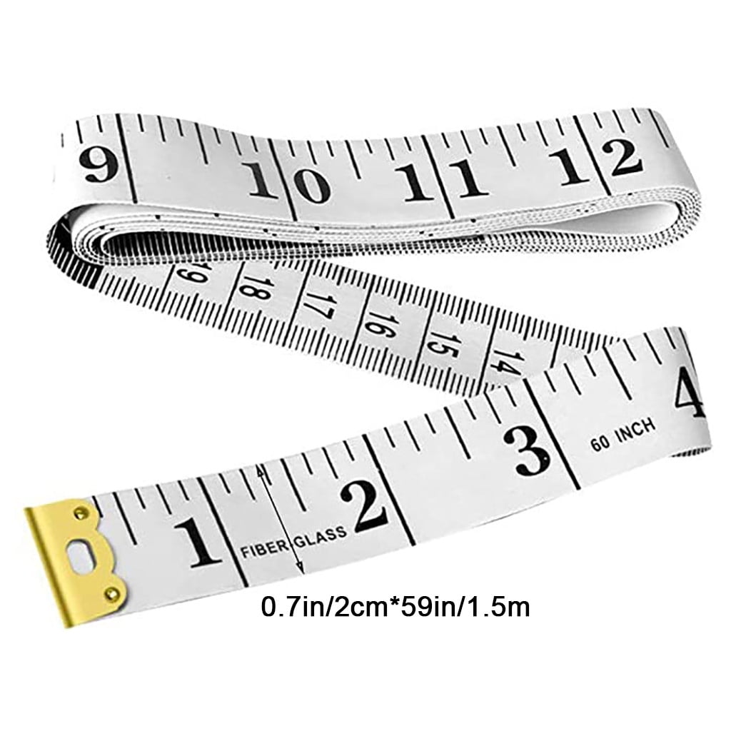 Ausyst Kitchen Gadgets Waist Body Tape Measure with Push Button, Measuring Waist and Arms Clearance, Size: 5.12*3.94*1.18, White