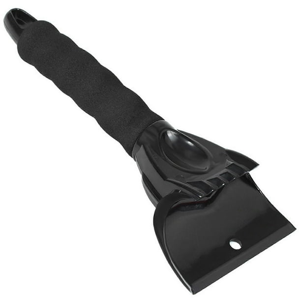 Ice scraper, car windshield, frost and snow removal for trucks, pickups, windshields, and windows (black)