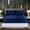 Sapphire Blue, variant on Full Size Satin Fitted Sheet, Soft and Breathable Deep Pockets Fitted Sheet Only, Wrinkle Free & Fade Resistant,Dark Gray