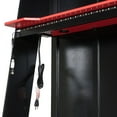 thumbnail image 4 of L-Shaped Dual Twin Size Loft Bed Frame with Power Outlet and TV Stand, Wooden Gaming Bed Frame with Storage Shelves and RGB LED Lights, Reversible Layout, Space-Saving, Mattress Not Included, Red, 4 of 9