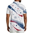 thumbnail image 2 of Men's USA 250th Anniversary Patriotic Stars Polo Shirt American Flag Style Casual Short Sleeve America 250 Merchandise, 2 of 6