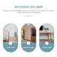 thumbnail image 4 of luces LED para escaleras, 3 W, empotradas en la pared, para interiores, color plateado, 4 of 5