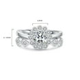 thumbnail image 3 of HomeKingdee Adjustable Moissanite Snowflake Rings Set (2 Pcs) - Fashionable Zircon and Copper Engagement Rings for Women, Perfect for Parties, Dates and Gifts, 3 of 5