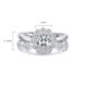 thumbnail image 3 of HomeKingdee Adjustable Moissanite Snowflake Rings Set (2 Pcs) - Fashionable Zircon and Copper Engagement Rings for Women, Perfect for Parties, Dates and Gifts, 3 of 5