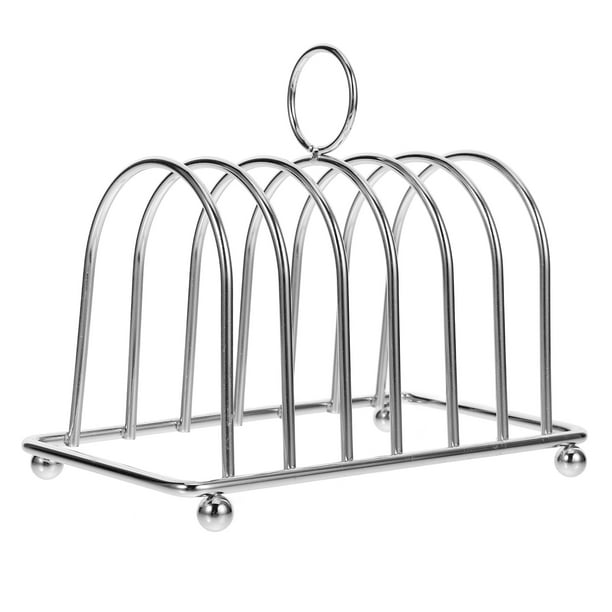 Tostador de pan de molde metálico, soporte de sobremesa para rebanadas de pan, utensilio de cocina