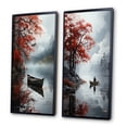 thumbnail image 3 of Designart "Fishing At The Lake Breeze II" Hunting & Fishing Framed Wall Art Set Of 2 - Red Sports Frame Gallery Set For Office Decor, 3 of 7