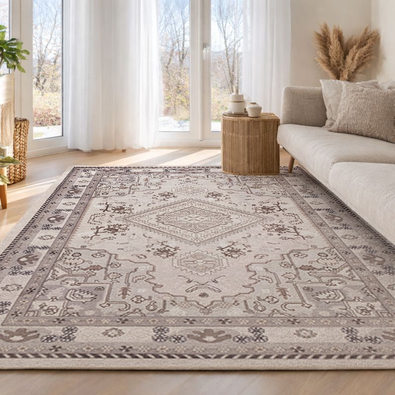 Tapis Oriana Lavable à la Machine Traditionnel pour Salon, Chambre, Salle A Manger, Entrée, Couloir et Plus Encore.