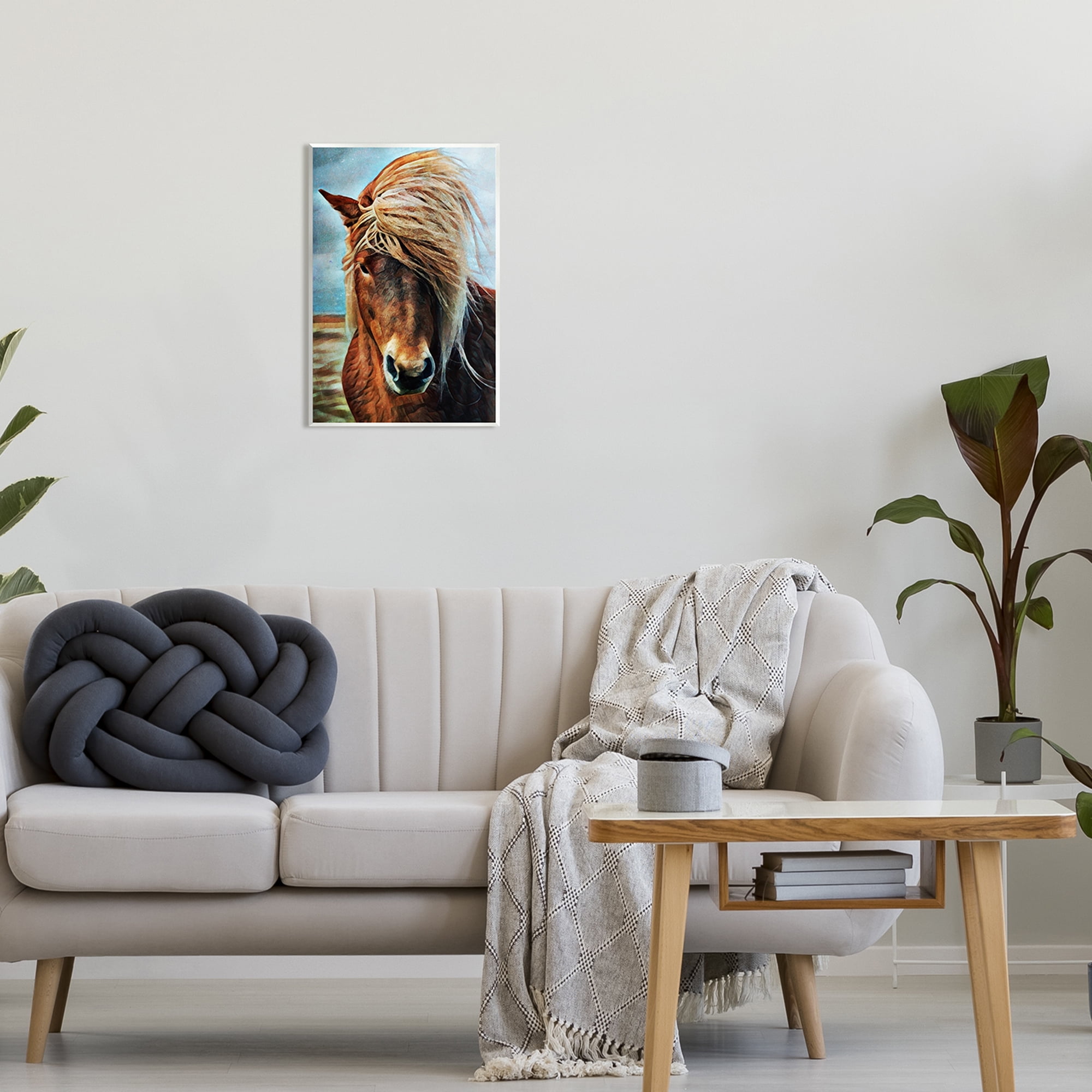 Stupell Windblown Mane Country Horse Animals & Insects Painting Wall Plaque Unframed Art Print Wall Art