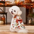 thumbnail image 6 of Thanksgiving Pet Dress,Soft Fabric Holiday Outfit with Bow Decor for Dogs & Cats,Easy On & Off,Pumpkin Prints Style,for Fall Party Pet Costume, 6 of 7