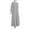 Gray, variant on ZANZEA Women Muslim Long Abaya Lace Patchwork Elastic Cuff Maxi Dress