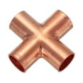 thumbnail image 1 of Conector de alimentación de cobre en forma de cruz Uxcell para soldadura, conector igual de 3/4" 1 pieza, 1 of 5