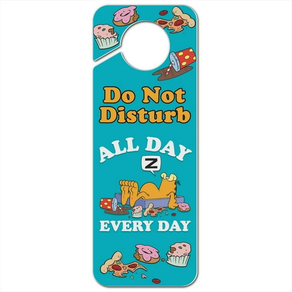Garfield All Day Every Day Plastic Door Knob Hanger Sign