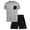 Griffin Black, variant on Boys Athletic Shorts Set - 2 Piece Short Sleeve Shirt and Woven Running Tech Shorts (8-12)