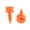 25MM orange, variant on CEORPER 100Pcs Short Golf Tees Plastic Step Down Cactle Tees for Golf Practice Part