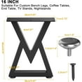 thumbnail image 2 of Patas de mesa de café Likapop de metal, 41 cm, con forma de diamante, 2 of 8