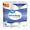 Great Value Soft & Strong Premium Toilet Paper, 24 Mega Rolls, 380