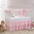thumbnail image 2 of CATPAN Mini Crib Bed Skirt : 18" Drop Ruffles Crib Skirt Girl,3-Layer Crib Skirt for Nursery Decor,Mini Crib Skirt Easy to Change and Clean,Soft and Comfortable,28" W,52" L(Pink), 2 of 7