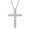 M-Silver, variant on SFTING 925 Sterling Silver Crown Cross Necklace for Women Teens, Dainty Cubic Zirconia Pendant Simple Faith Cross Jewelry Necklace