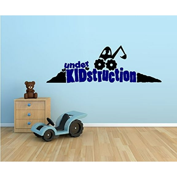 Under KIDstcruction ~ WALL DECAL, HOME DECOR 13" X 29"