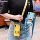 thumbnail image 3 of 3D Zipper Bag Casing Samsung Galaxy Note 20 Ultra 10 Pro 5 8 9 S20 FE S22 S21 S20 Ultra S8 S9 S10 Plus S7 Edge M51 M31s M30 M30s Cute Cartoon Pikachu Doraemon Wallet Strap Phone Cover Case, 3 of 3