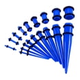 thumbnail image 2 of Kit de Estiramiento de Medidores de Oreja de 18 Piezas Sunnimix Expansores Azules 14G-00G, 2 of 5