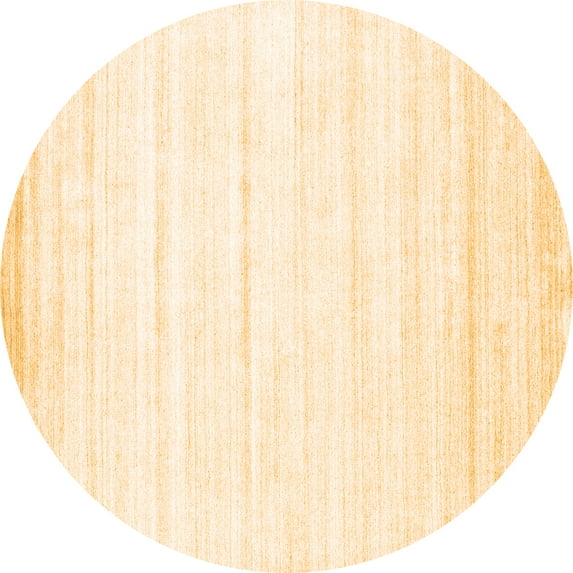 Ahgly Company Indoor Round Abstract Orange Contemporary Area Rugs, 3' Round