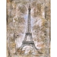 thumbnail image 2 of Wiley, Marta G. 26x32 Black Ornate Wood Framed with Double Matting Museum Art Print Titled - Eiffel Tower, 2 of 4