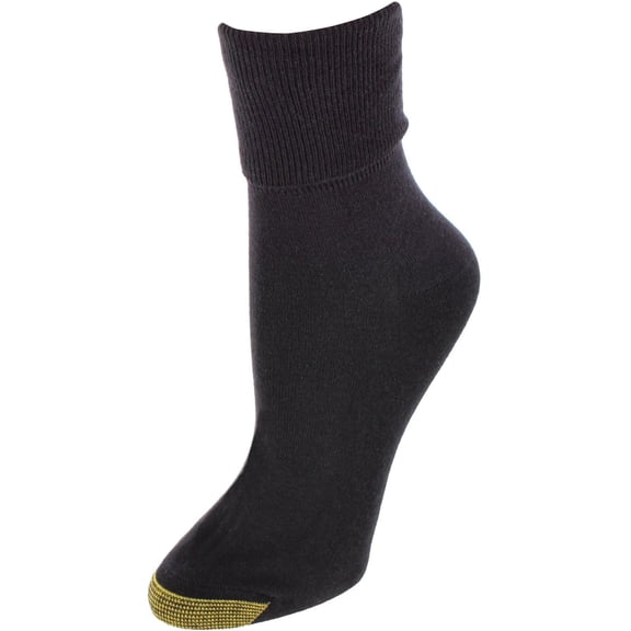 Gold Toe Cotton Turn Cuff Ankle Socks (Pack of 3) (Women)