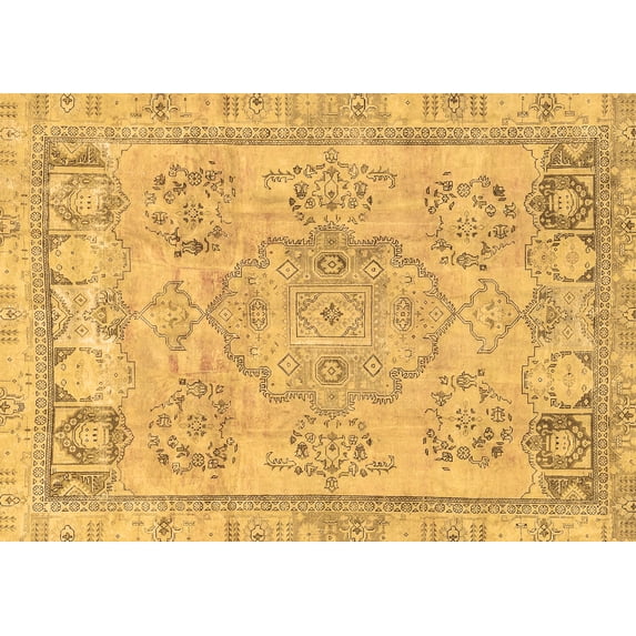 Ahgly Company Indoor Rectangle Abstract Brown Modern Area Rugs, 2' x 4'