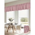 thumbnail image 6 of 2 Panels Nude Pink Valance for Windows, Farmhouse Burlap Solid Pink Color Modern Linen Texture Light Filtering Kitchen Curtains, Rod Pocket Window Treatment Curtain Valances for Living Room, 60"x18", 6 of 9