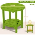 thumbnail image 7 of Nalone 2-Layer Outdoor Side Table, HDPE Weather-Resistant Adirondack Coffee Side Patio End Table for Living Room Bedroom, Outdoor Side Table Outside, Lime, 7 of 7